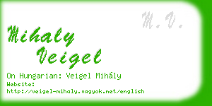 mihaly veigel business card